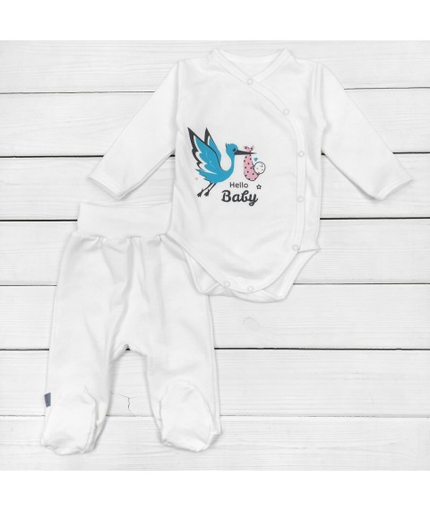 Hello Baby Dexter`s baby set with bodysuit and pants Milk 345 68 cm (d345-1ais-ml)