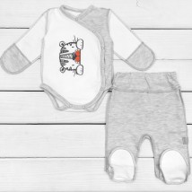 Set for babies with Dexter`s Tiger print Gray; White 345 62 cm (d345tg-sr)