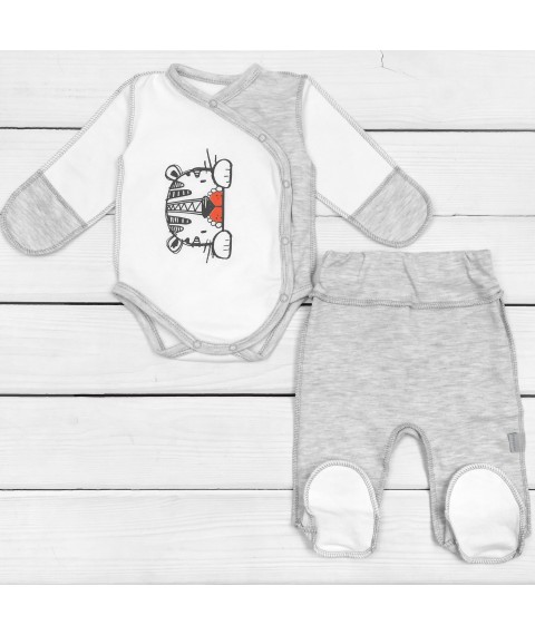 Set for babies with Dexter`s Tiger print Gray; White 345 62 cm (d345tg-sr)