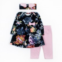 Ясельний комплект для дівчинки Fashion  Malena  Синій;Рожевий d9-53  68 см (d9-53тс)