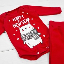 Children's New Year set for babies Happy New Year Malena Red; White d321-5-ngtg 80 cm (d321-5-ngtg)