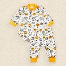Боди и штаны с начесом для ребенка от трех месяцев Puppy  Dexter`s  Молочный;Желтый 307  80 см (d307мд-дг)
