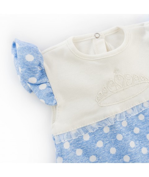 Комплект для дівчинки сукня та трусики з вишивкою Princess  Dexter`s  Блакитний 939-1гб  80 см (939-1гб)