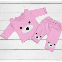 Children's costume Malena pink teddy bear Pink d361 74 cm (d361-1rv)