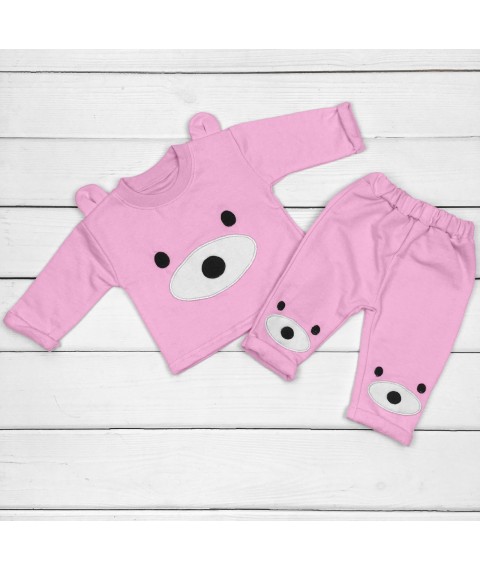 Children's costume Malena pink teddy bear Pink d361 68 cm (d361-1rv)