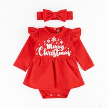 Боди-платье для девочки с крылышками и повязкой Merry Christmas  Dexter`s  Красный d373кр-нв-нгтг  86 см (d373кр-нв-нгтг)