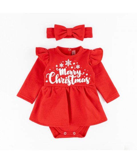 Боди с крылышками + повязка Merry Christmas  Dexter`s  Красный d373кр-нв-нгтг  86 см (d373кр-нв-нгтг)
