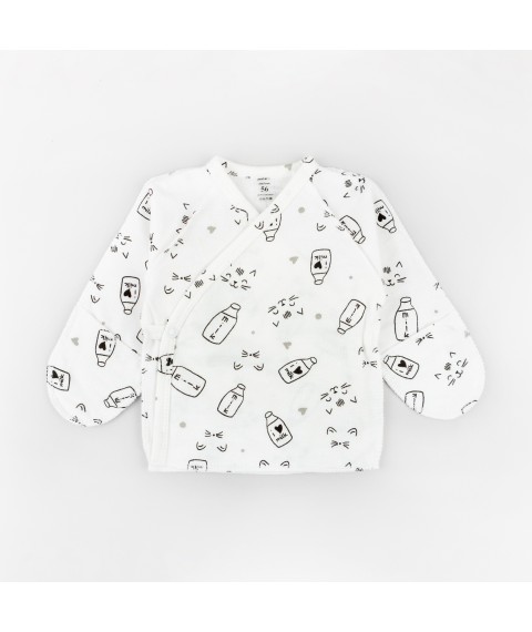 Set with a cap for newborns Milk made of Malena lining White 387 56 cm (d387млк)