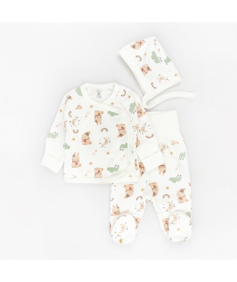 Комплект для малышей 3 в 1 с начесом с зайчатами Bunnies  Dexter`s  Белый 302122  56 см (302122)