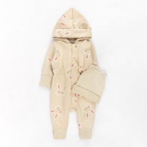 Комбінезон з утепленням та шапочкою у комплекті Bunny  Dexter`s  Бежевий d2142-51  74 см (d2142-51)