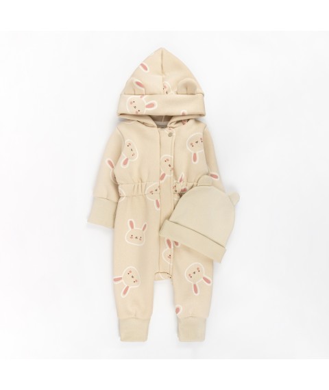 Комбінезон з утепленням та шапочкою у комплекті Bunny  Dexter`s  Бежевий d2142-51  74 см (d2142-51)