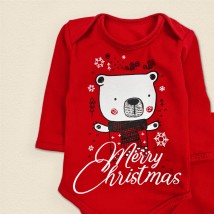 Детский праздничный комплект с начесом Christmas Bear  Dexter`s  Красный 321  68 см (d321-5-нгтг)