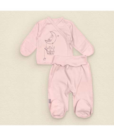 Set of shirt and rompers Malena Bunnies Pink d988 56 cm (d988/4rv)