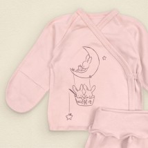 Набір сорочечка і повзунки Зайченята  Malena  Рожевий d988  56 см (d988/4рв)