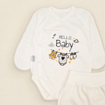 Комплект боди ползунки молочный Hello Baby  Dexter`s  Молочный 187  62 см (d187х-мл-1)