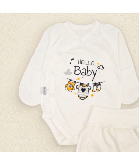 Комплект боді повзунки молочний Hello Baby  Dexter`s  Молочний 187  62 см (d187х-мл-1)