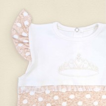 Літній комплект для дівчинки Принцеса  Malena  Білий;Коричневий 939  80 см (939КФ)