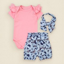 Summer set for girls Butterflies Dexter`s Pink; Blue 10-56 68 cm (d10-56bb)