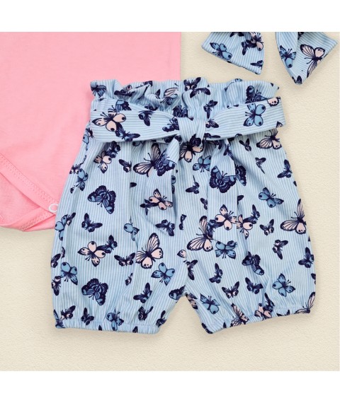 Summer set for girls Butterflies Dexter`s Pink; Blue 10-56 68 cm (d10-56bb)