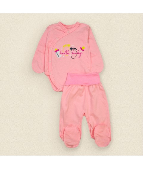 Комплект кулір для дівчаток рожевий Hello Baby  Dexter`s  Рожевий d187хл-рв  62 см (d187хл-рв)