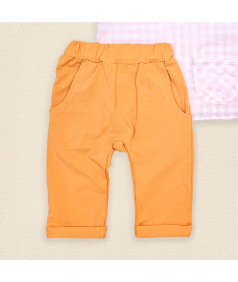 Nature Dexter`s shirt and pants children's suit Yellow-hot 1707 80 cm (d1707-1)