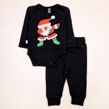Детский праздничный комплект с начесом Santa Claus  Dexter`s  Черный d321-5снт-чн  74 см (d321-5снт-чн)