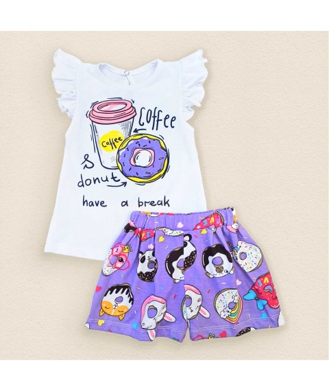 Яскравий комплект для дівчинки кулір Donut  Dexter`s  Білий;Фіолетовий d127пч-ф  122 см (d127пч-ф)