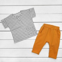 Children's suit Nature shirt and pants Dexter`s Gray 1707 80 cm (d1707-2)