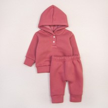 Rose Dexter`s warm three-piece suit for babies Pink d21-30rv-nv 80 cm (d21-30rv-nv)
