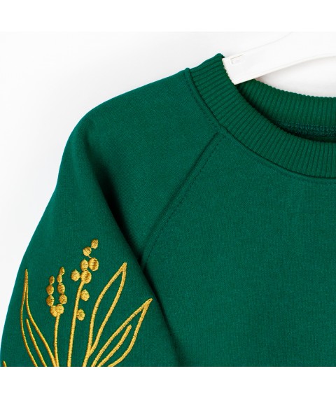 Dexter`s Green d2167-1 158 cm (d2167-1) embroidered sweatshirt and culottes costume for girls