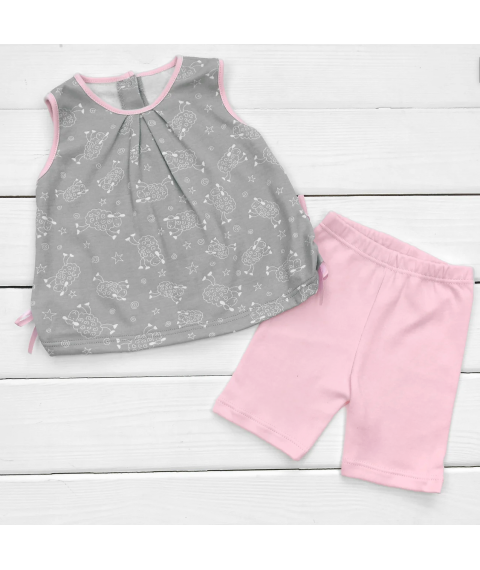 Children's suit Girl Malena Pink; Gray 926 74 cm (926rv)