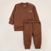 Turtle Dexter`s stylish set for babies three-piece set on fleece Brown d21-39kf 86 cm (d21-39kf)