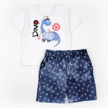 Summer set for boy Dino Dexter`s Dark blue; White 152 74 cm (d152dn-b)