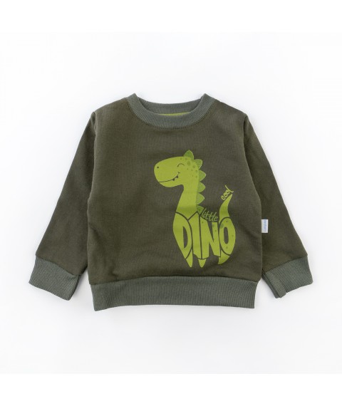 Костюм для мальчика с начесом с принтом динозаврика Dino  Dexter`s  Хаки d347д-хк  92 см (d347д-хк)
