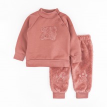 Костюм теплий дитячий з аплікацією Bear  Dexter`s  Розовый 729171  74 см (729171)