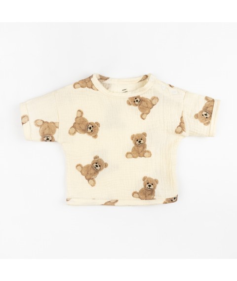 Костюмчик детский из муслина bear  Dexter`s  Бежевый;Коричневый d455вд  74 см (d455вд)