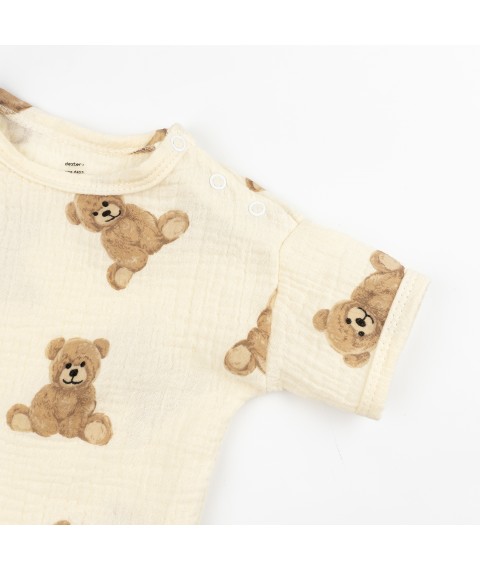 Костюмчик детский из муслина bear  Dexter`s  Бежевый;Коричневый d455вд  74 см (d455вд)