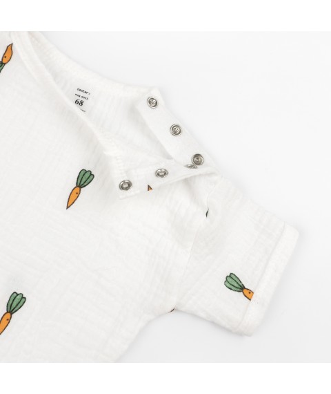 Костюмчик детский из муслина Carrot  Dexter`s  Белый;Зеленый d455мк  74 см (d455мк)
