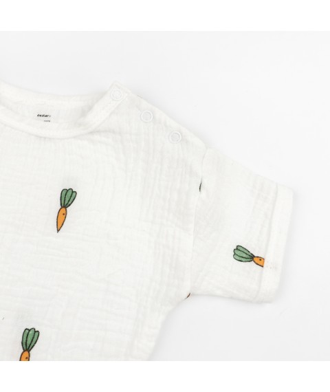 Костюмчик детский из муслина Carrot  Dexter`s  Белый;Зеленый d455мк  74 см (d455мк)