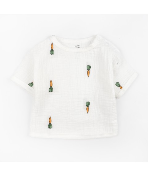 Костюмчик детский из муслина Carrot  Dexter`s  Белый;Зеленый d455мк  74 см (d455мк)