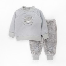 Костюм теплий дитячий з аплікацією Bear  Dexter`s  Сірий 729131-1  80 см (729131-1)