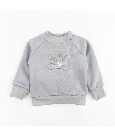 Костюм теплый детский с аппликацией Bear  Dexter`s  Серый 729131-1  74 см (729131-1)