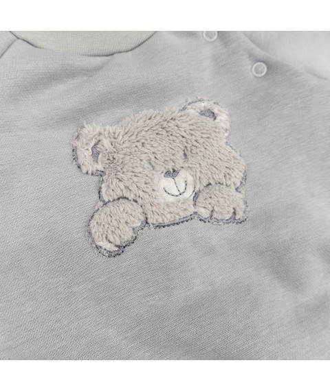 Костюм теплый детский с аппликацией Bear  Dexter`s  Серый 729131-1  74 см (729131-1)