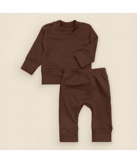 Children's suit with a jumper plain Chocolate Dexter`s Brown 360 68 cm (d360shk)