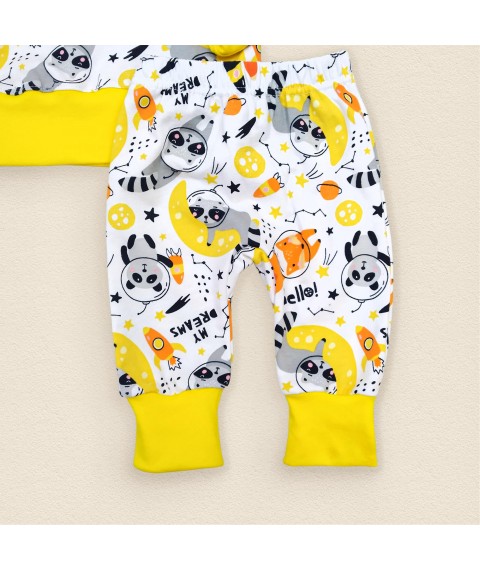 Boy's suit with jumper and pants Dexter`s raccoon Yellow 360 80 cm (d360en)