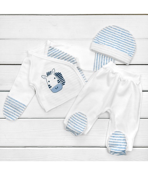 Debrik Malena White, Blue 977 62 cm (d977-3zr-gb) shirt jumper cap set