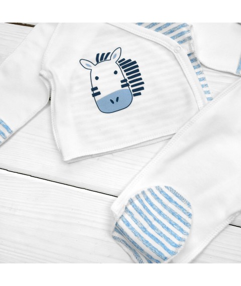 Debrik Malena White, Blue 977 62 cm (d977-3zr-gb) shirt jumper cap set