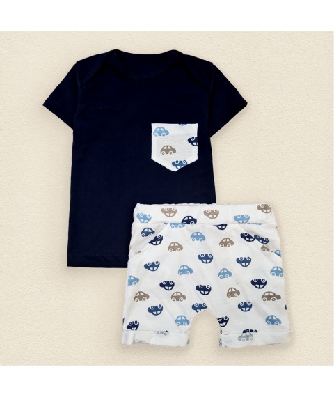 Summer set for a boy Car park Dexter`s Dark blue; White d152auto-sn 80 cm (d152auto-sn)