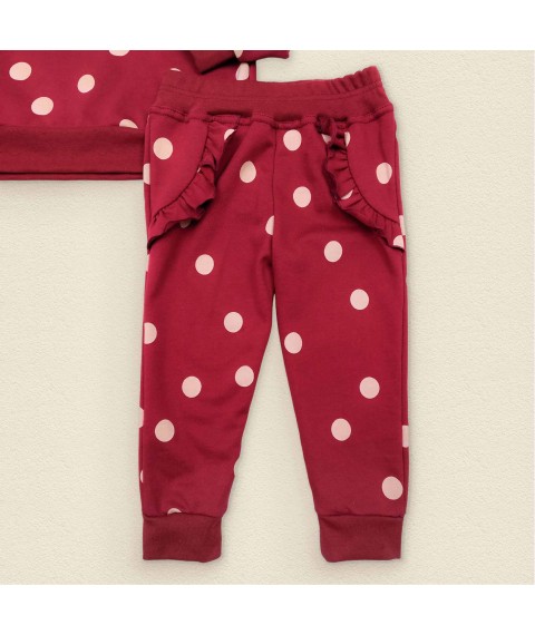 Beautiful demi-season suit for a girl Cherry Dexter`s Burgundy; Red 210 86 cm (d210gr-wsh)