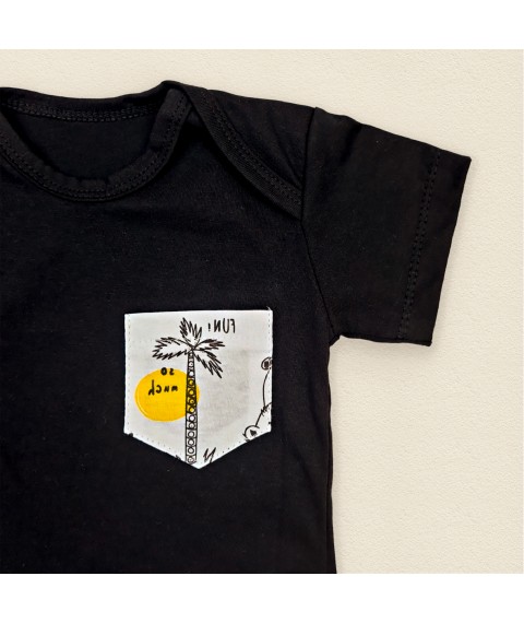 Летний комплект футболка шорты Zoo  Dexter`s  Черный;Белый 152  86 см (d152зо-чн)